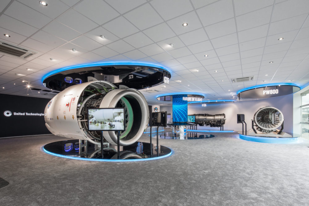 Pratt & Whitney engine displays at Paris air show